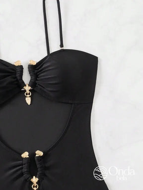 Maiô Tomara Que Caia Bandeau Com Recortes E Aviamentos Maiô Tomara Que Caia Bandeau Com Recortes E Aviamentos