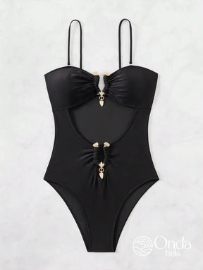 Maiô Tomara Que Caia Bandeau Com Recortes E Aviamentos Maiô Tomara Que Caia Bandeau Com Recortes E Aviamentos