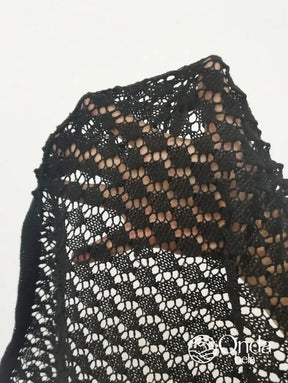 Saída De Praia Longa Crochê Vazado Com Fenda E Flores Saída De Praia Longa Crochê Vazado Com Fenda E Flores