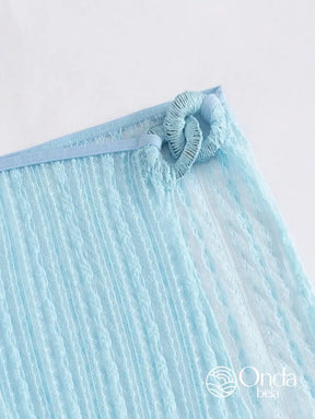 Saída De Praia Saia Longa Crochê Vazado Com Fenda Lateral Saída De Praia Saia Longa Crochê Vazado Com Fenda Lateral