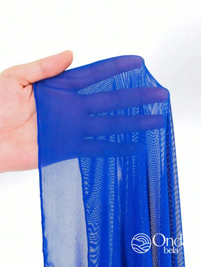 Saída De Praia Saia Longa Tule Transparente Com Fenda Saída De Praia Saia Longa Tule Transparente Com Fenda